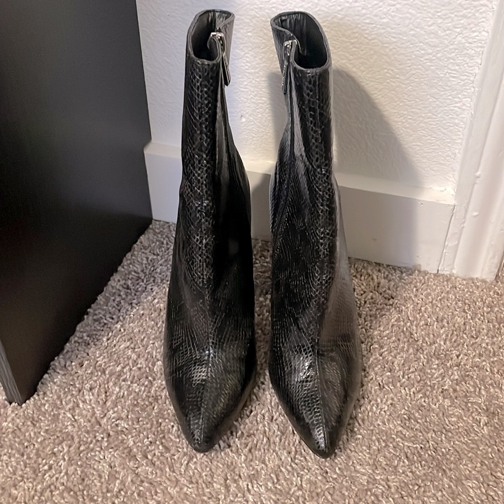 Cape Robbin Faux Snakeskin Heeled Boots - Picture 3 of 7